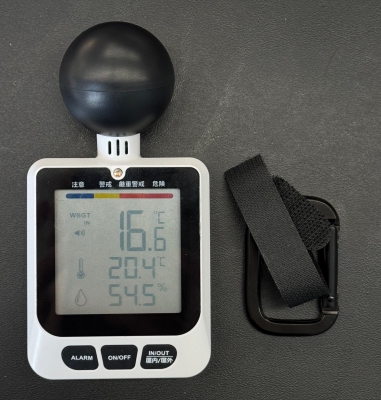 黒球式熱中症指数計　５月中旬納期　プッシュ中